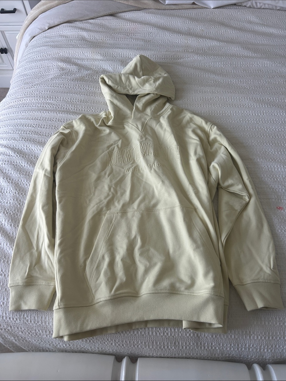 New Balance Womens Hooded Sweatshirt in Pale Yellow